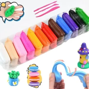 Air Dry Soft Clay 12 Colors | Super Soft DIY Modeling Clay for Kids