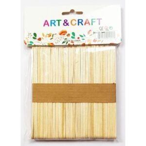 Natural Wooden Ice Cream Sticks – Craft Sticks for School Projects, DIY Art & Craft, Popsicle Sticks for Kids